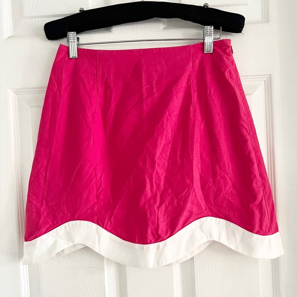 Commense Color Block Trim Cotton & Linen Skirt Set - Picture 9 of 12